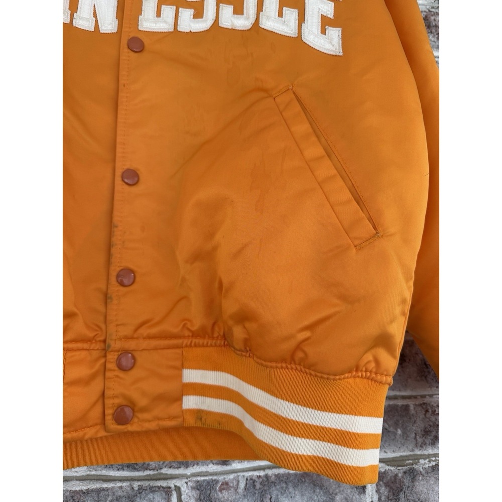 Vintage Tennessee Volunteers Satin Jacket Mens M Vols Satin Starter Orange - Picture 6 of 16